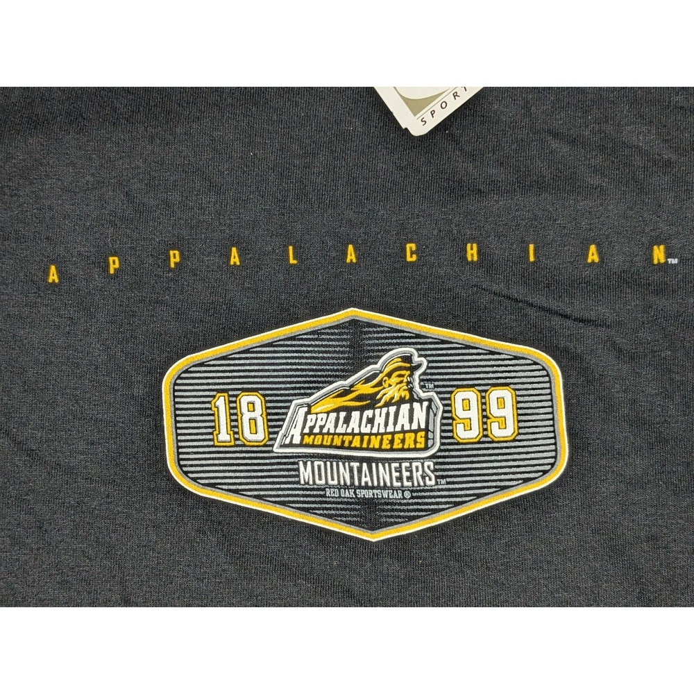 APPALACHIAN‎ MOUNTAINEERS RED OAK SPORTSWEAR Men Large Black Team T-Shirt NEW - Picture 3 of 12